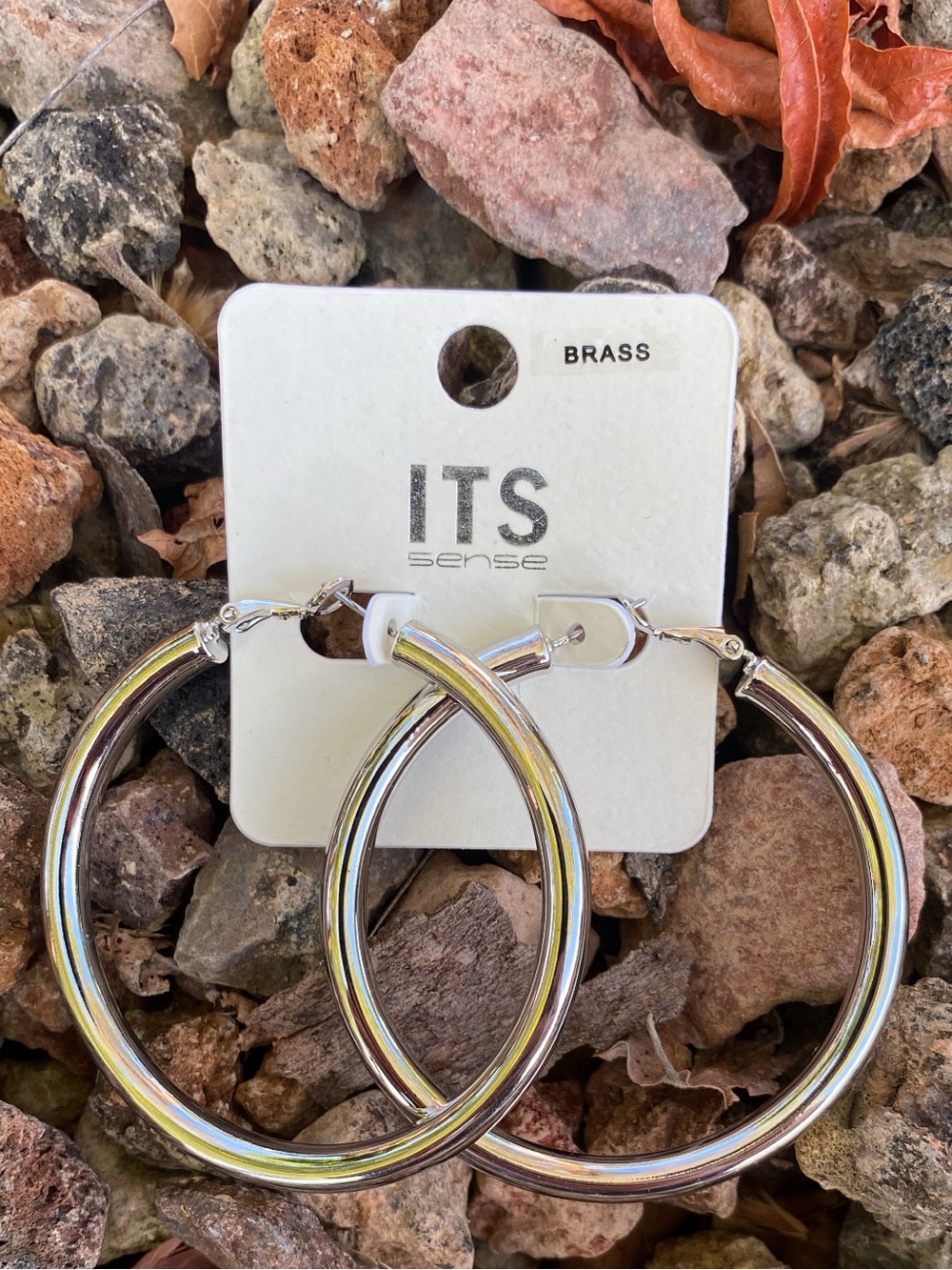 ITS Sense Silver-Tone Hoop Earrings